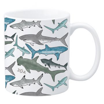 Watercolor Sharks Mug